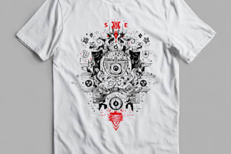 do professional unique custom graphic t shirt, typography, bulk t shirt design