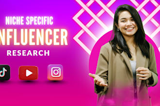 research niche influencers on instagram youtube and tiktok