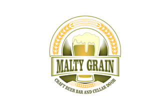 design top quality genuine malty grain logo