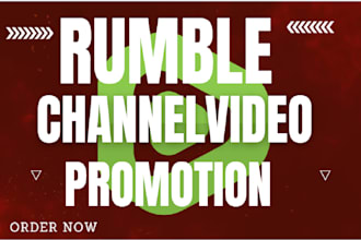massive rumble video promotion, channel, followers and view