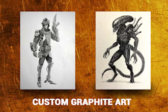 create scifi concept art in graphite