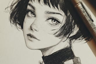 draw your portrait in dragon ball z anime style