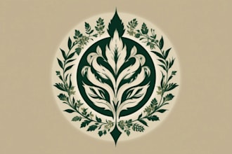 do botanical  logo with full branding
