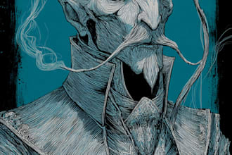 draw realistic fantasy horror character and concept art