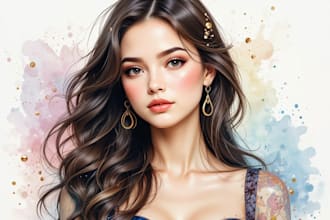 paint pin up and cartoon illustrations
