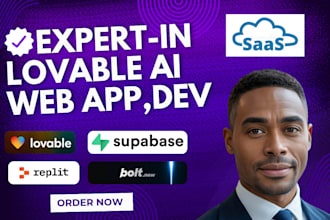 develop lovable ai web apps website and saas mvp using supabase, bolt, replit