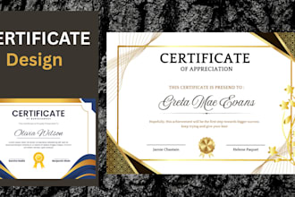 certificate design, diploma , award or custom certificate
