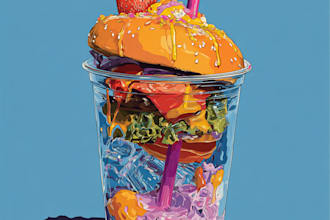 create food pop art of your food