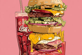 make a food pop art of your food pop art