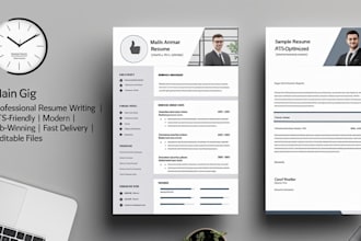write a professional resume,cover letter, linkedin profile to help you get hired