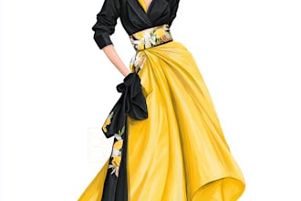 draw a fashion illustration or sketch