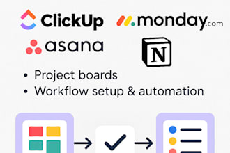 automate your project workflows in clickup, notion, asana, or trello