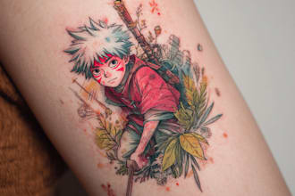 draw your favorite anime as a tattoo