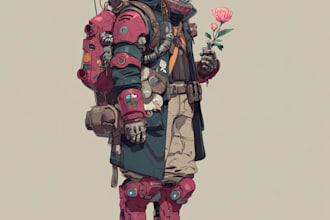 paint fantasy sci fi illustration and character design