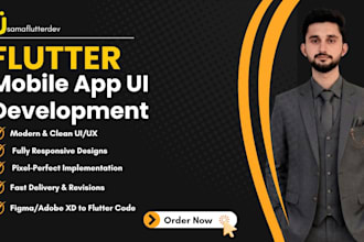 design modern and responsive flutter UI for your mobile