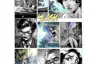 do comics book pages, storyboards, illustrations