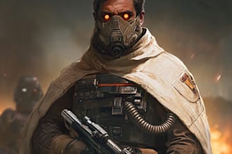 draw your star wars sci fi character art
