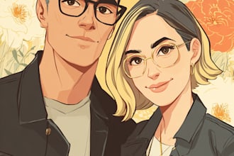 paint custom couple portrait