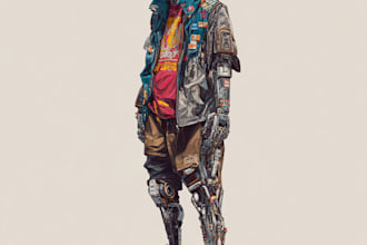 create cyberpunk character art