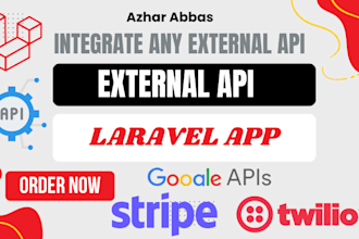 integrate any external API to your laravel app stripe, twilio, paypal etc