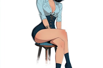 create a pin up girl and pin up girl illustration