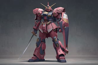 do mecha robot gundam illustrations