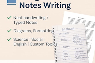 be your notes and assignments writer