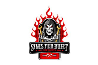 do elegant dark and evil logo for custom automotive company