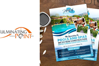 design tour guide, camping, travel guide logo flyer