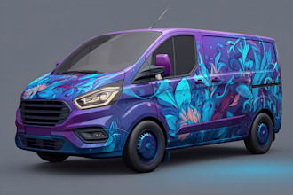 creative custom car wrap, van wrap, truck wrap, trailer wrap