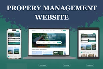 build property management website vacation rental website