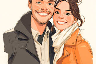 paint custom couple portrait