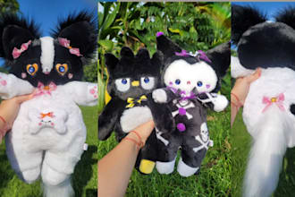 do custom handcraft plush stuffed animal plushies toy, amigurumi plush doll