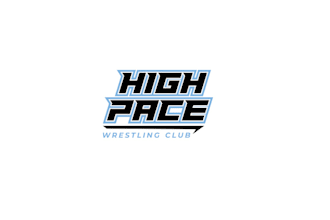 design strong powerful wrestling training logo