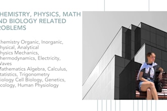 help you chemistry, physics, math, biology related problems