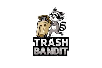 design unique trash bandit logo