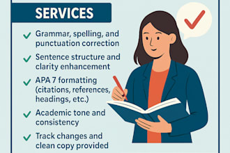 proofread and edit your thesis, dissertation, or research paper in apa 7 edition