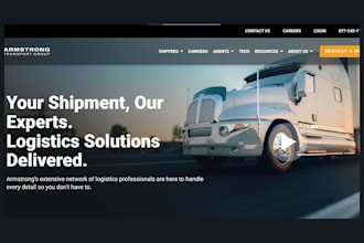 build logistics website, trucking, cargo, freight broker website logistics leads