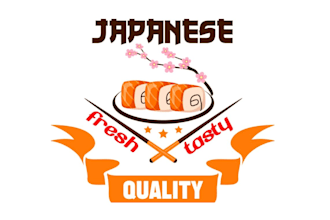 create eye catching sushi logo for you in just 1 day