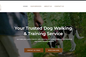 design dog walking website,pet sitting, dog training website for your business