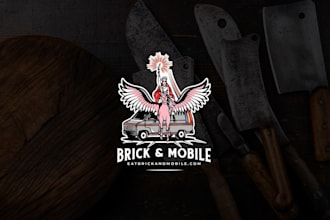 design a vintage 90s hand drawn custom logo for your restaurant