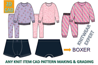 create perfect cad patterns and grading for knitwear garments