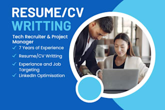 edit, revamp and do resume design, and professional cv design for you