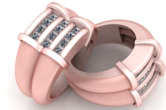 design 3d cad jewelry models and renders