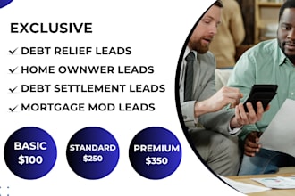 deliver debt relief live transfers and debt settlement leads