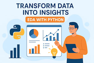 analyze your data using python, pandas and create visualizations