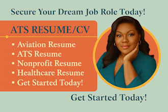 write aviation resume, ats resume, student, nonprofit and healthcare resume