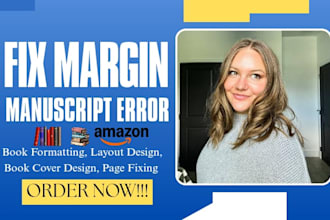 fix KDP margin errors, interior layout design, amazon kdp book formatting