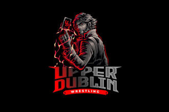create outstanding and wrestling logo within 24 hours