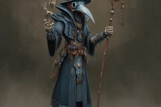do fantasy horro character, books cover, children illustration